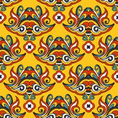 Damask oriental seamless pattern festive