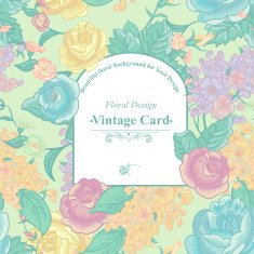 Vintage Greeting Card with Wildflowers