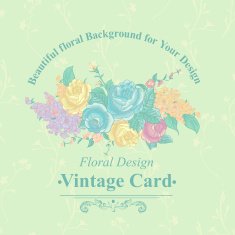 Vintage Greeting Card with Wildflowers N5