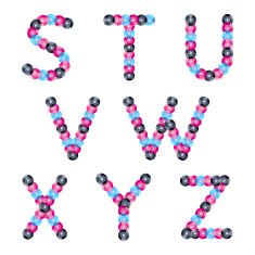 Colorful sequins alphabet Glitter letters N2