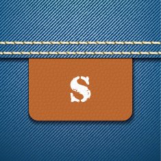 S size clothing label - vector