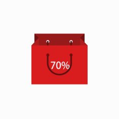 vector modern shopping icon on white background