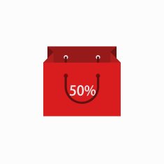 vector modern shopping icon on white background N2