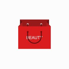 vector modern shopping beauty icon on white