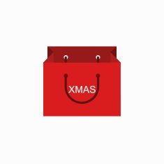 vector modern shopping xmas icon on white