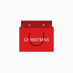 vector modern shopping xmas icon on white N2