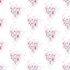 Hearts and swirls on a light background seamless background N7