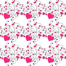 Hearts and swirls on a light background seamless background N9