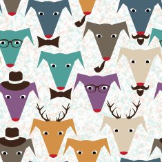 Pattern with dogs