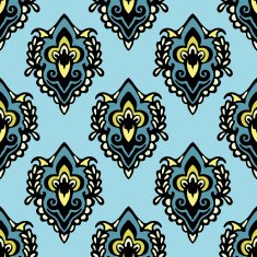 damask floral seamless vector