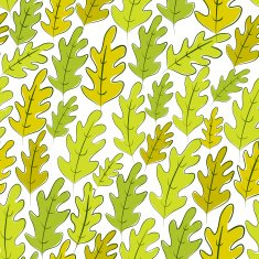 Oak leaves seamless pattern vector background N2