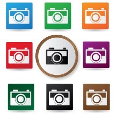 Camera buttons vector