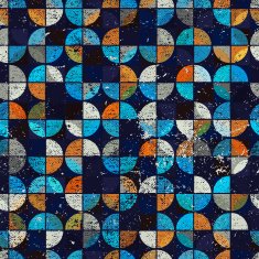 Abstract mosaic retro seamless pattern