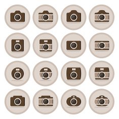 Vector of flat icon camera set