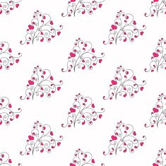 Hearts and swirls on a light background seamless background N10