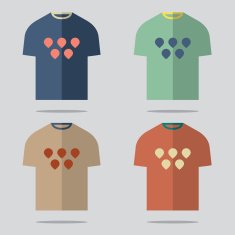 Flat Design T-Shirt Set Vector Illustration N3