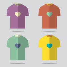 Flat Design T-Shirt Set Vector Illustration N5