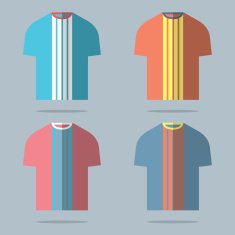 Flat Design T-Shirt Set Vector Illustration N9