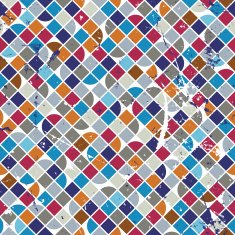 Old scratched and spotted mosaic seamless background vector