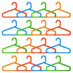 Set of Hanger Isolated on White Background Vector Illustration