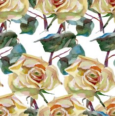 artwork watercolor flowers roses N2