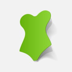 Realistic paper sticker swimsuit N4