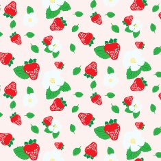 seamless pattern of flowers and berries strawberries N2