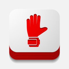 square button gloves N6
