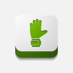 square button gloves N7