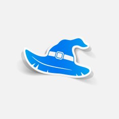 realistic design element witch hat N49