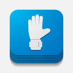 square button gloves N9