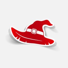 realistic design element witch hat N60