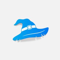 realistic design element witch hat N62