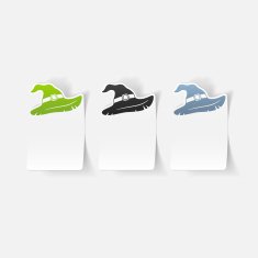 realistic design element witch hat N63