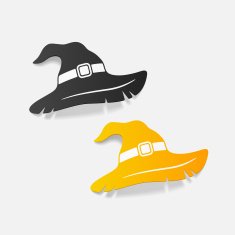 realistic design element witch hat N69