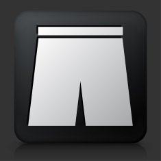 Black Square Button with Shorts Icon N3