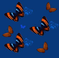 Background seamless of colorful butterflies flying N3