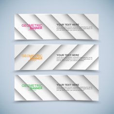 Collection origami banner
