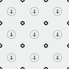 Anchor and lifebuoy pattern