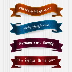 Vector set of retro vintage labels