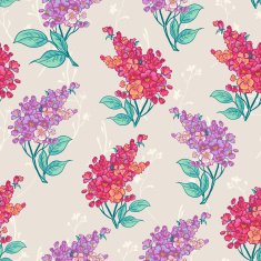 Seamless background with bouquets of wildflowers N5