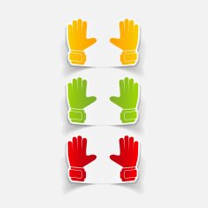 realistic design element gloves
