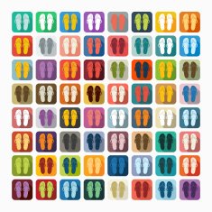Flat design slippers