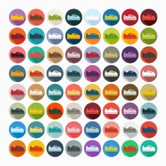 Flat design sneakers