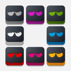 square button sunglasses N6