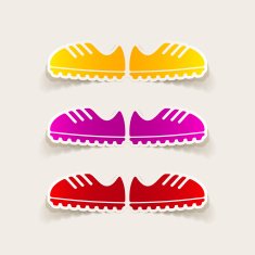 realistic design element sneakers N4