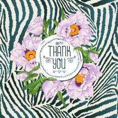 Vintage greeting card with blooming flowers N2