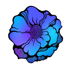 colorful illustration flowers in simple background N3