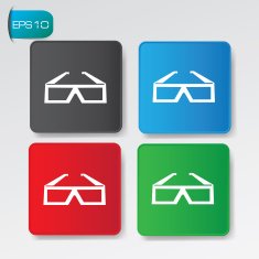 Glasses buttons vector