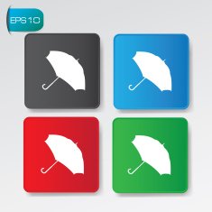 Umbrella buttons vector